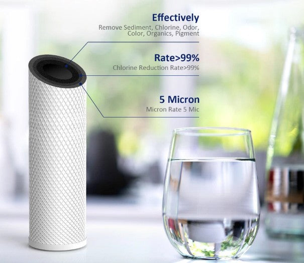 DrinkUp Advanced 4-Stage 20-Inch Whole House Water Filtration System with Pre-Filter Cartridge Set